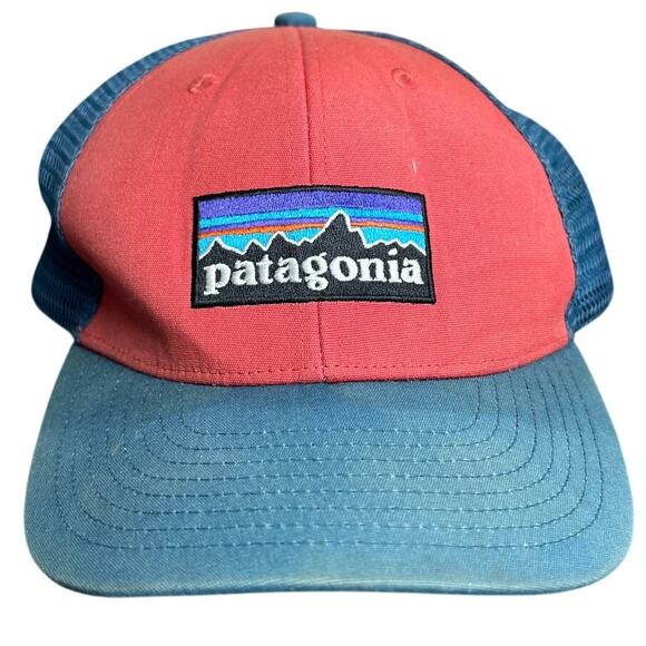 Patagonia Two Tone Mesh Trucker Orange Hat Adjustable Size - Picture 1 of 6